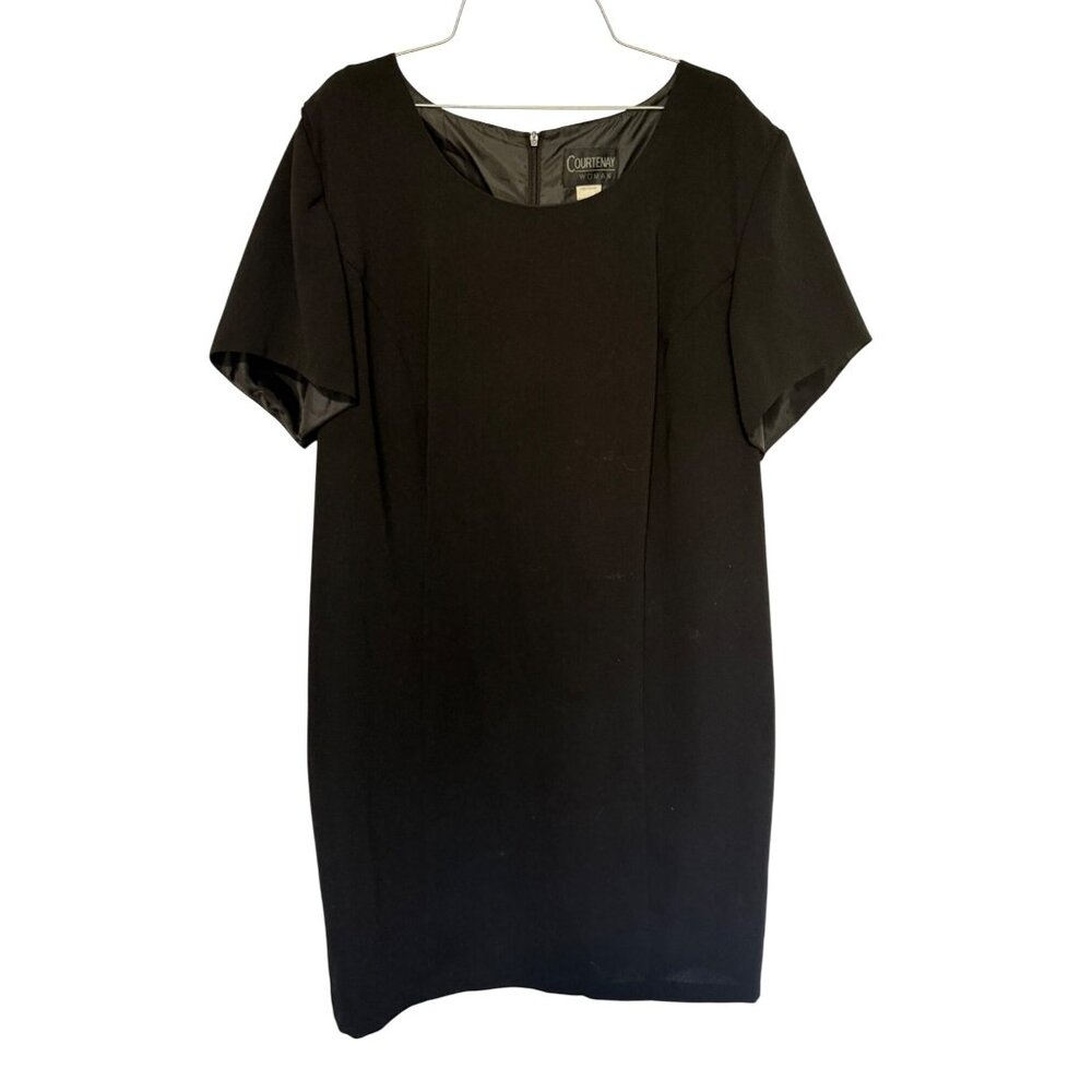Courtenay Woman Dress Black Lined Classic Little Black Dress Womans 18W